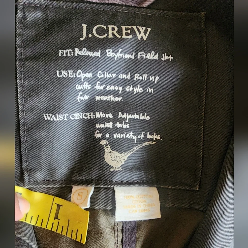 J. Crew Jacket Women's GreenDark Moss Downtown Field ZipSnaps Wax Shell Sz SMALL - Picture 8 of 10